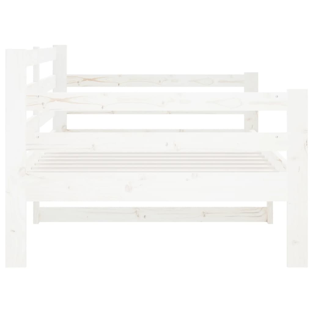 daybed uden madras 90x190 cm massivt fyrretræ hvid