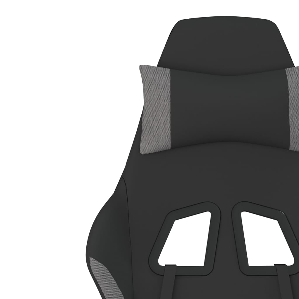 gamingstol med massagefunktion sort og lysegrå