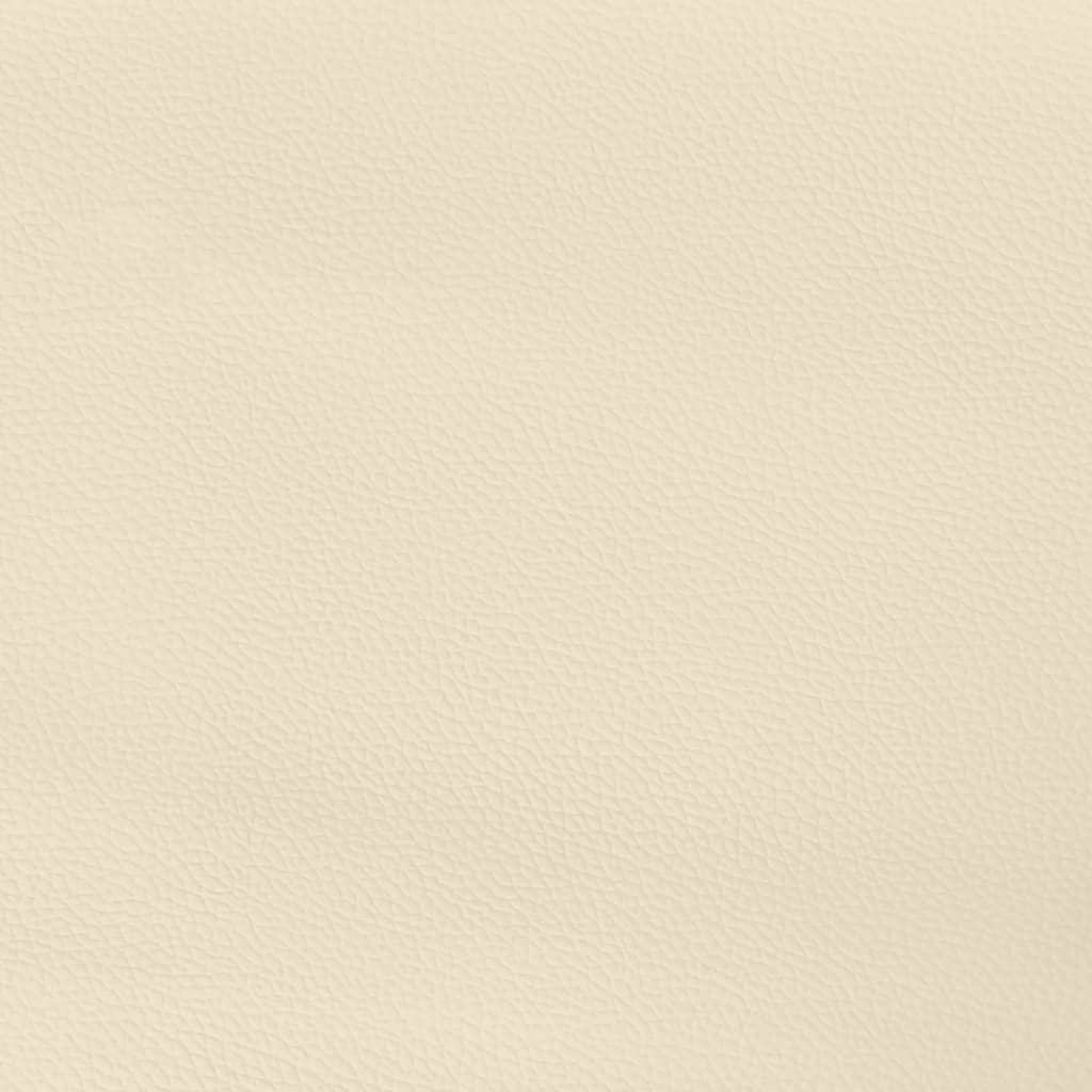 sengegavle 144x5x78/88 cm kunstlæder cremefarvet