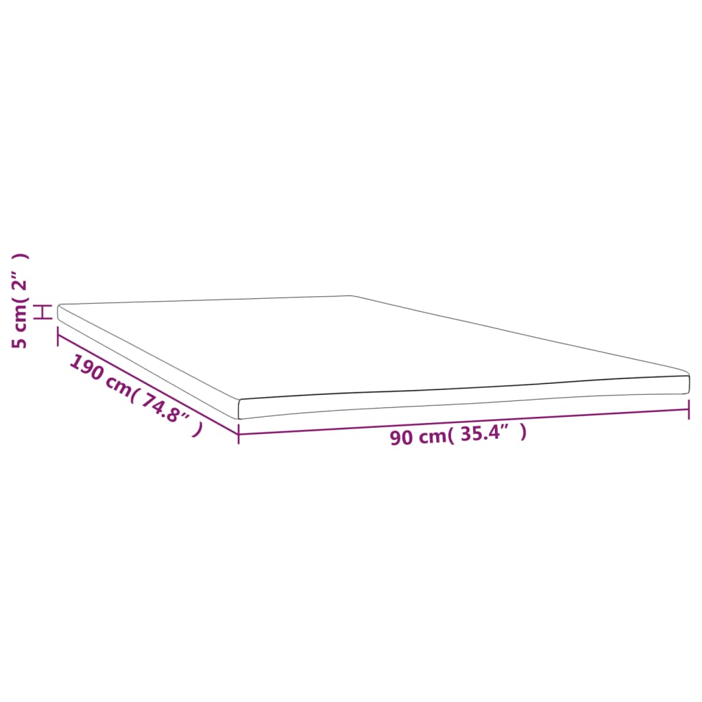 topmadras 90x190x5 cm