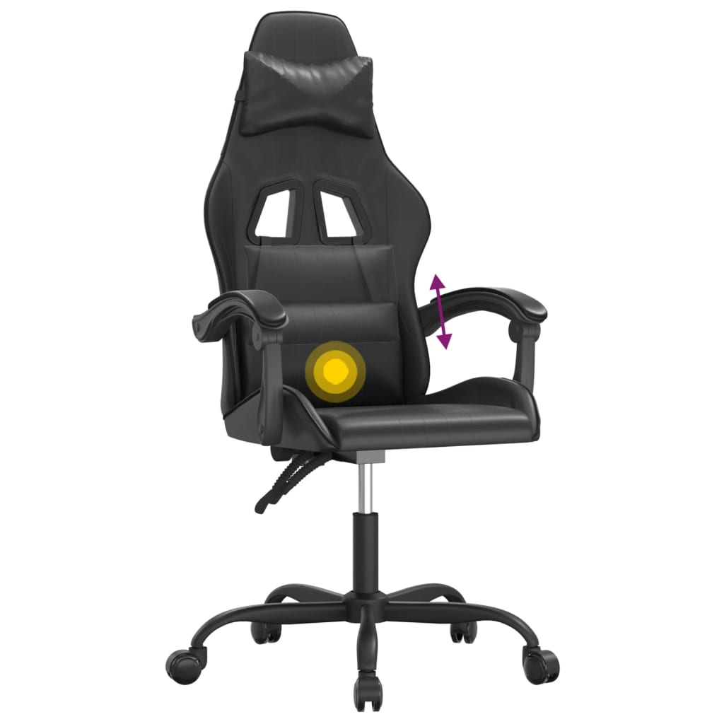 drejelig gamingstol kunstlæder sort