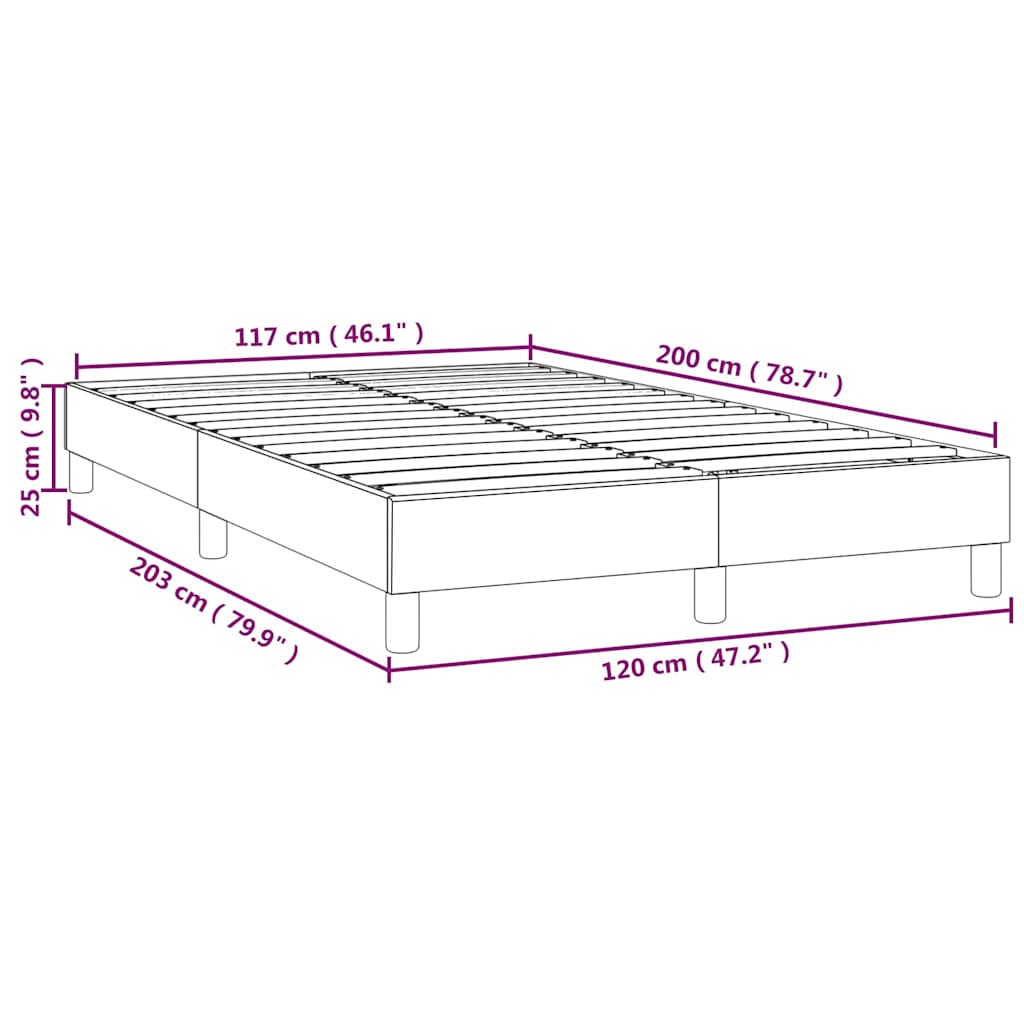 Boxspring sengeramme Taupe 120x200 cm Stof