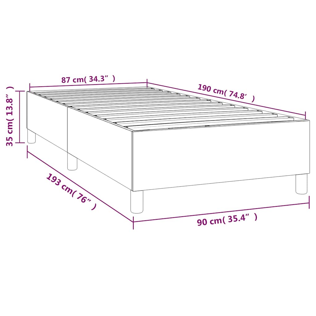 Boxspring sengeramme 90x190 cm stof grøn