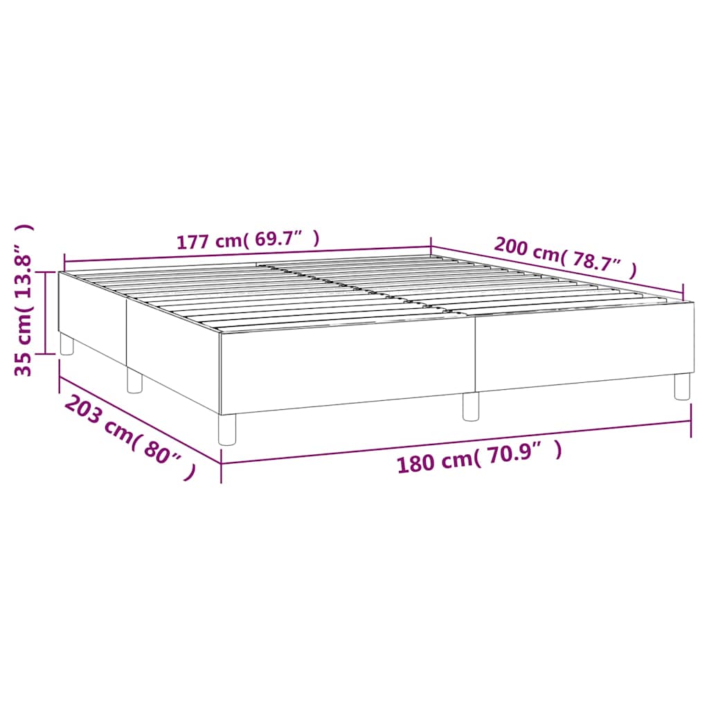 Boxspring sengeramme Grøn 180x200 cm Stof