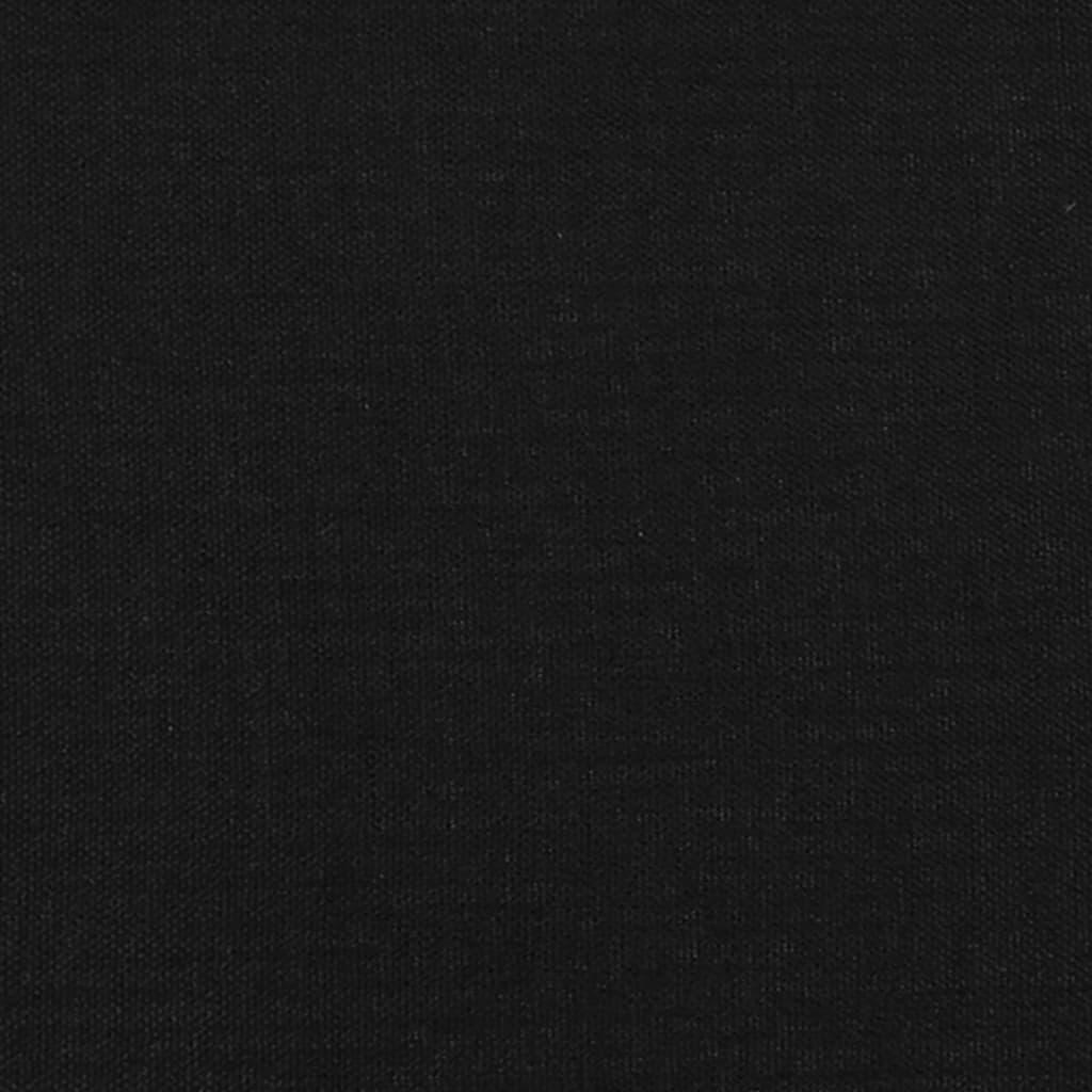 sengegavl sort 100x5x118/128 cm stof