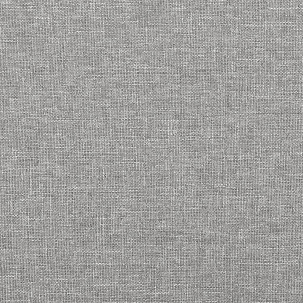 sengegavl lysegrå 144x7x118/128 cm stof