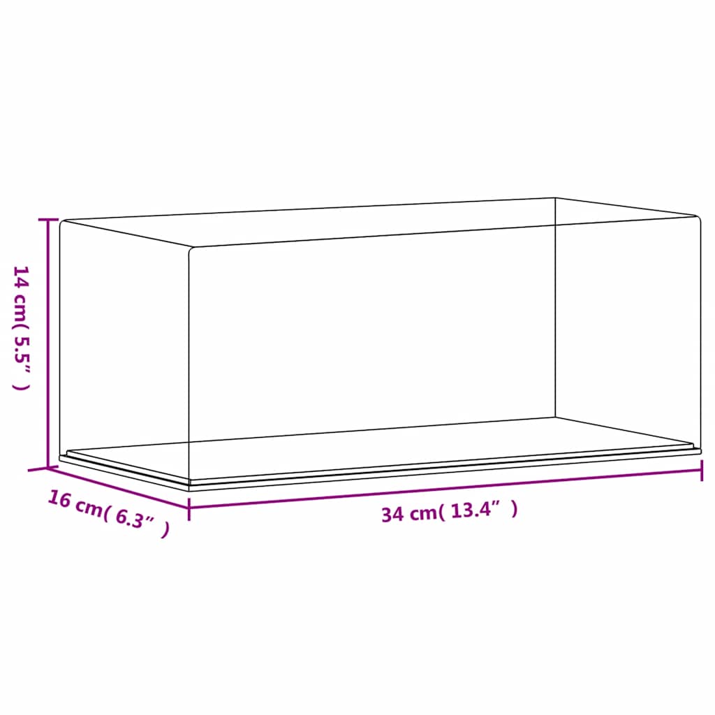 montre 34x16x14 cm akryl transparent