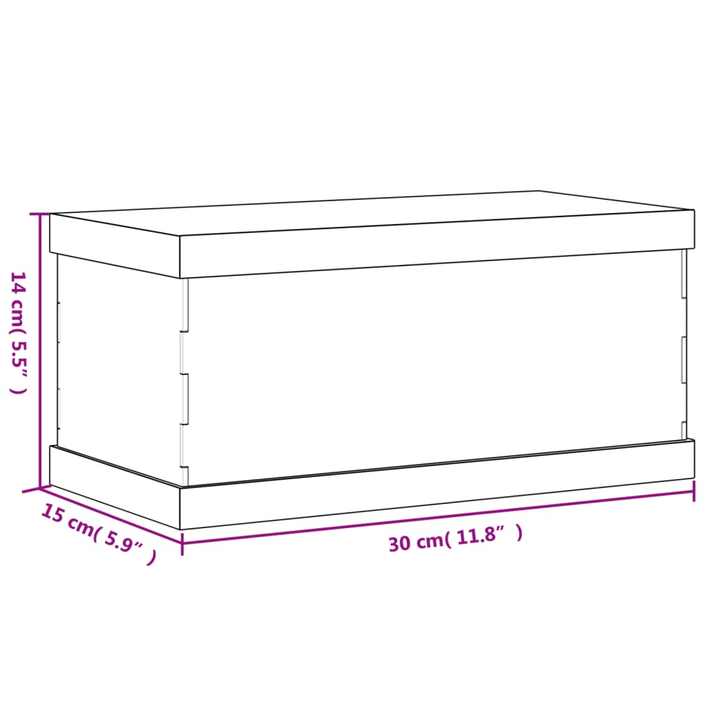 montre 30x15x14 cm akryl transparent