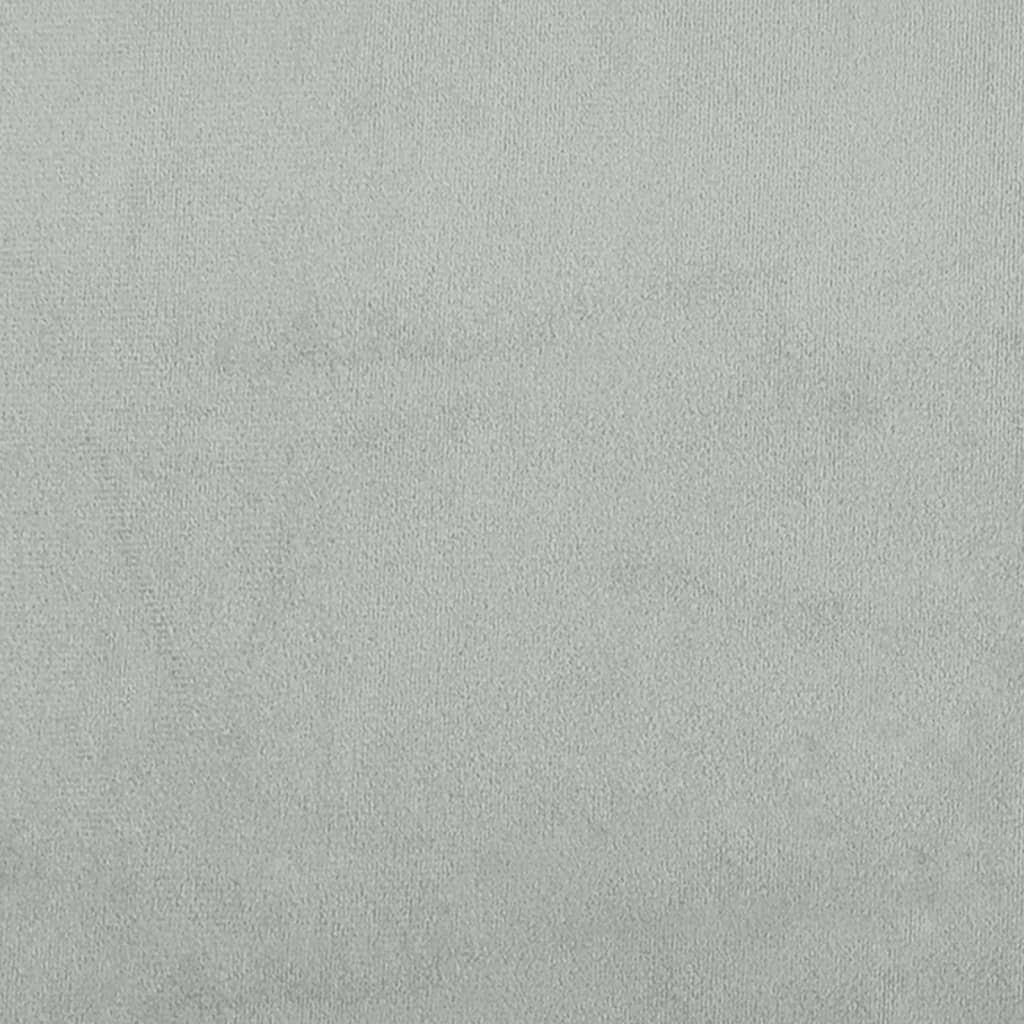 daybed med udtræk og madras 80x200 cm velour lysegrå