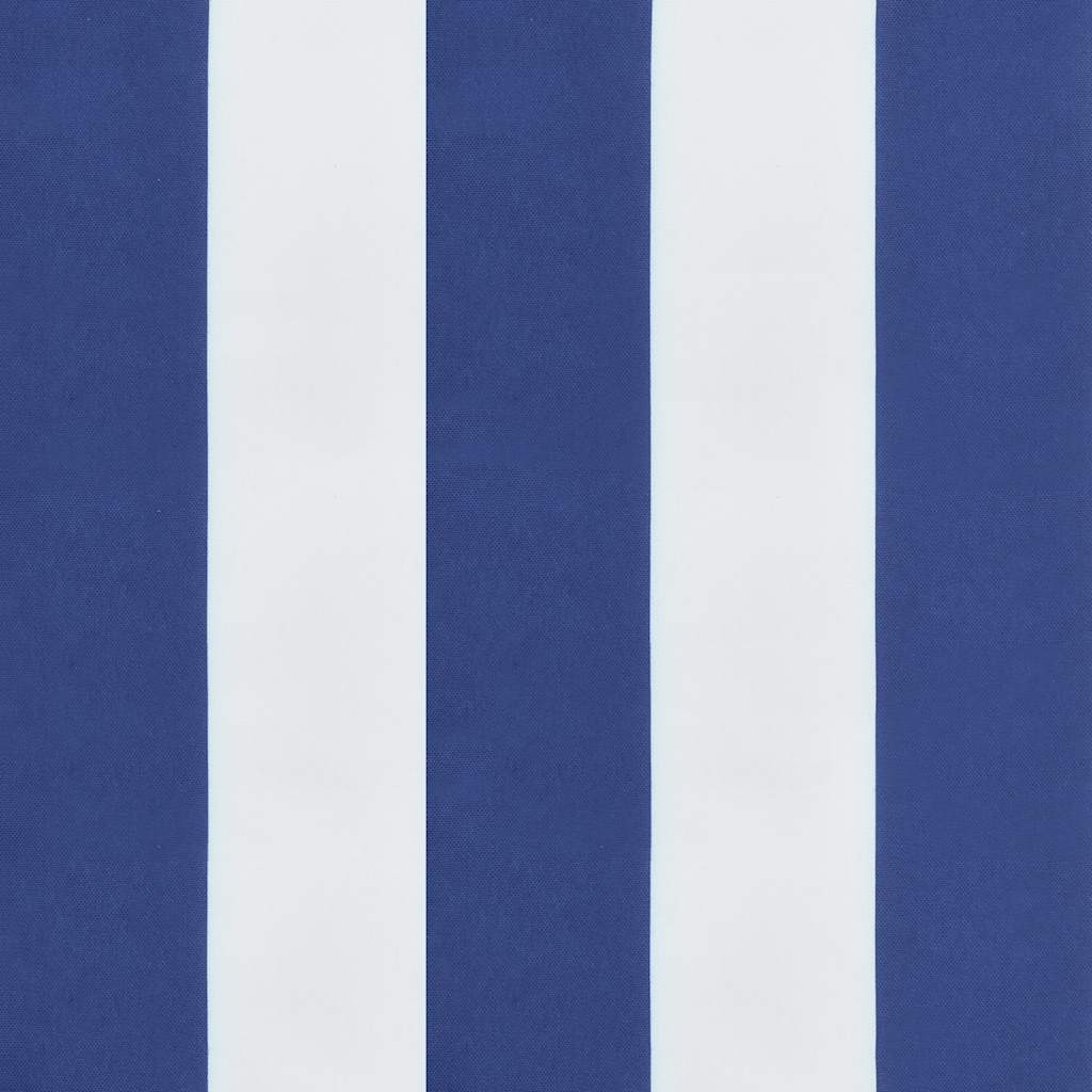 hynder til havebænk 2 stk 200x50x7 cm striber stof blå hvid