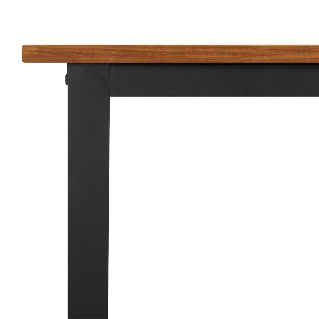 havebord med U-formede ben 160x80x75 cm massivt akacietræ