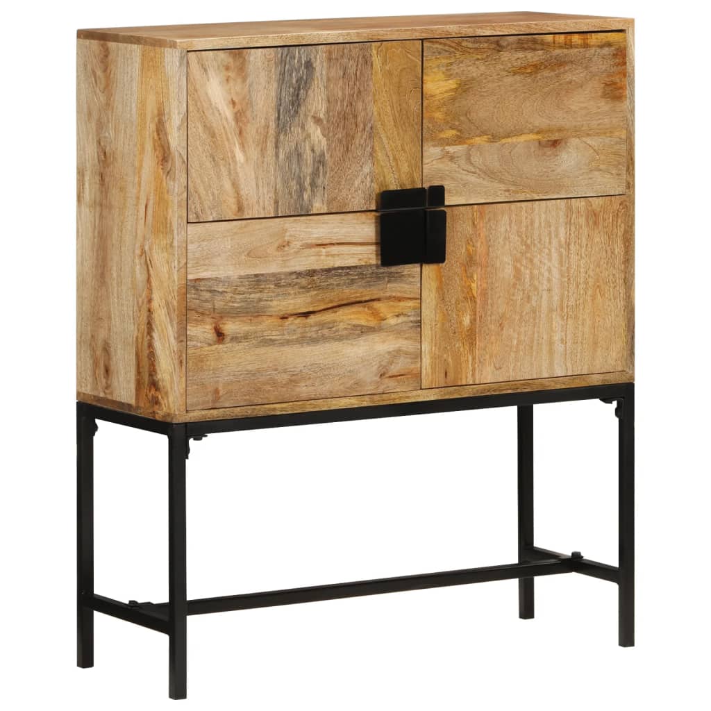 skænk 80x30x95 cm massivt ru mangotræ