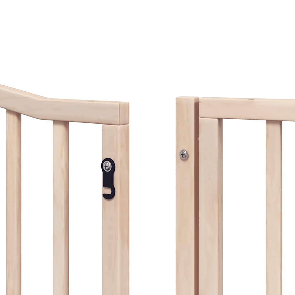 hundelåge med dør 6 paneler 480 cm foldbar poppeltræ