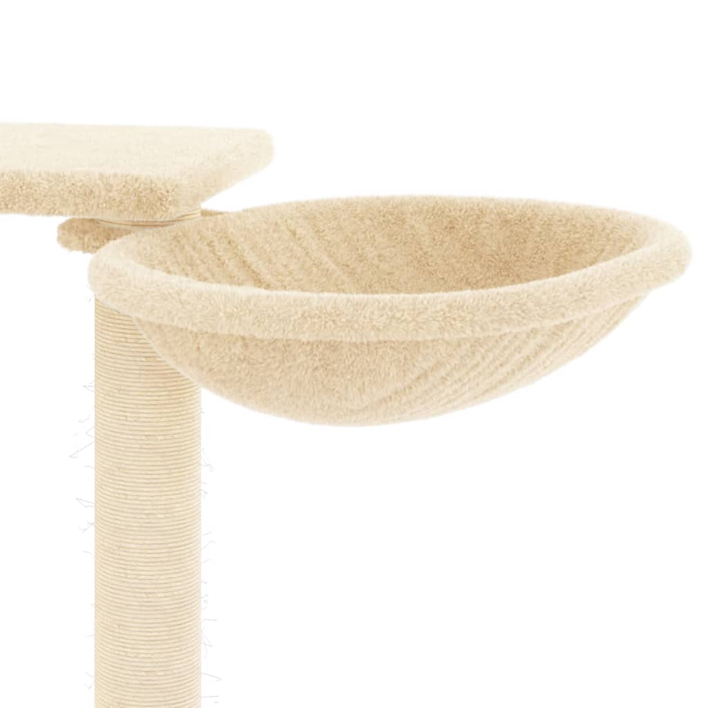 kradsetræ med sisalstolper 82 cm cremefarvet