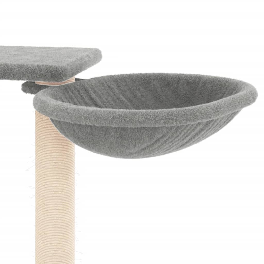kradsetræ med sisalstolper 82 cm lysegrå