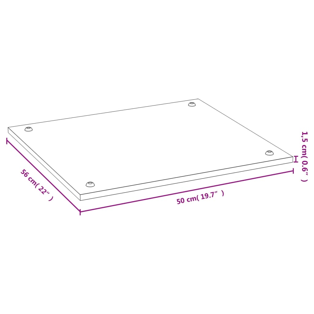 kogepladelåg 50x56x1,5 cm bambus