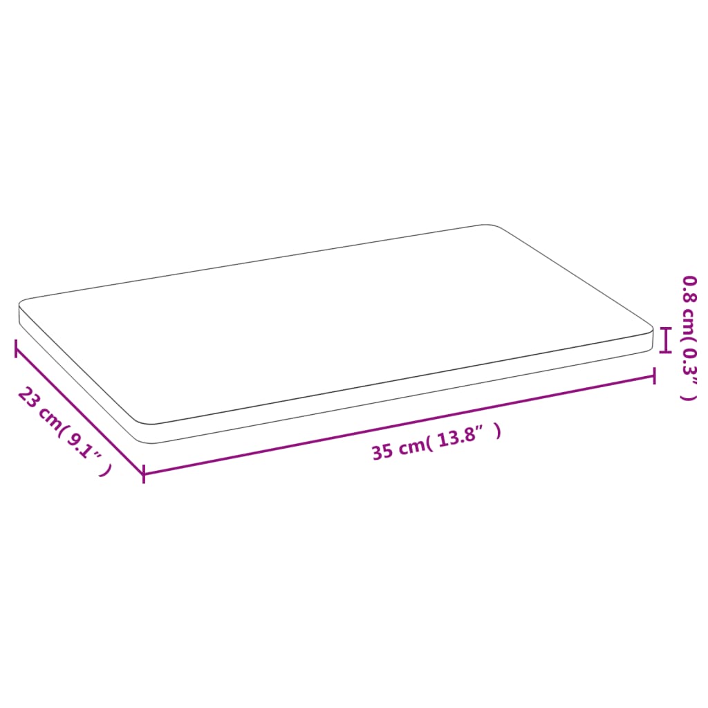 morgenmadstallerkener 6 stk. 35x23x0,8 cm bambus