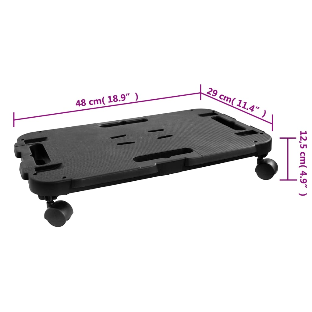møbelhunde 5 stk. 200 kg polypropylen sort