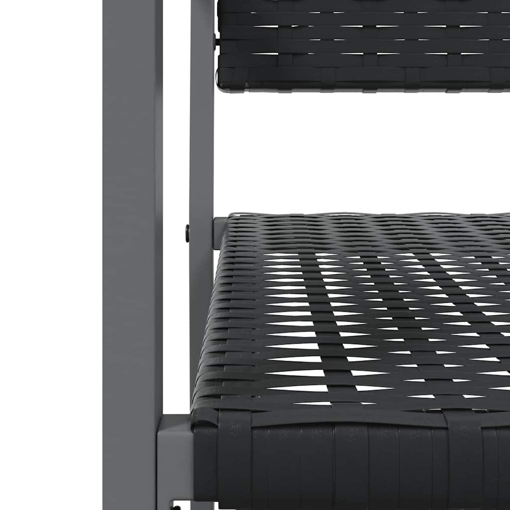 havestole 4 stk. 54x62,5x89 cm polyrattan sort