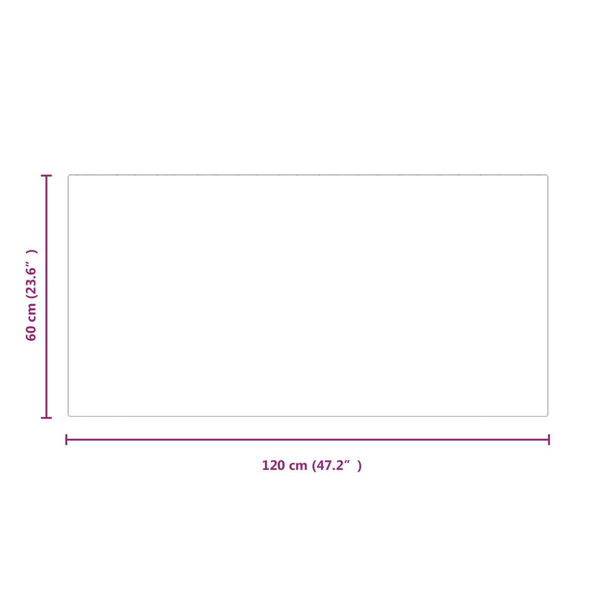 Pejs glasplade Transparent 120 x 60 cm Glas