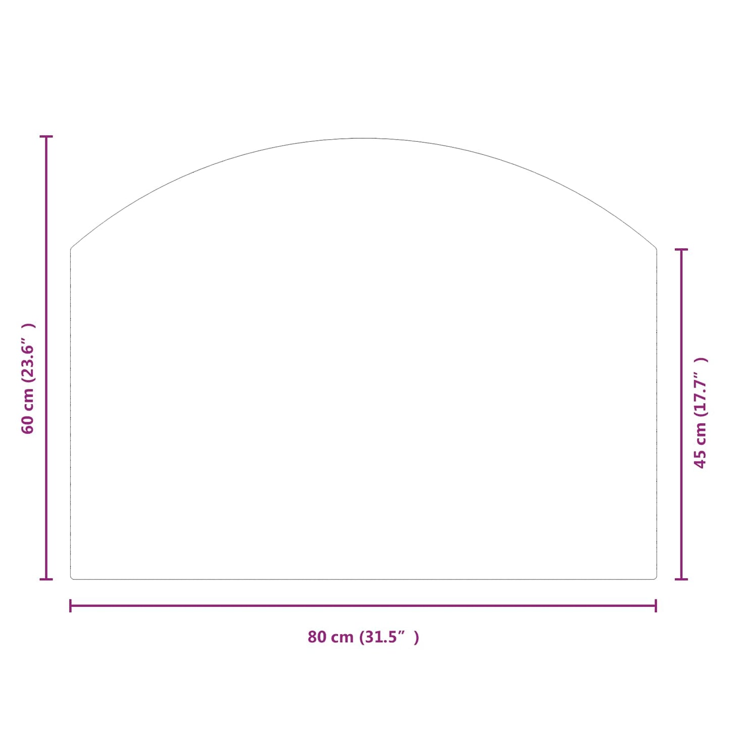 Pejs glasplade Transparent 80 x 60 cm Glas