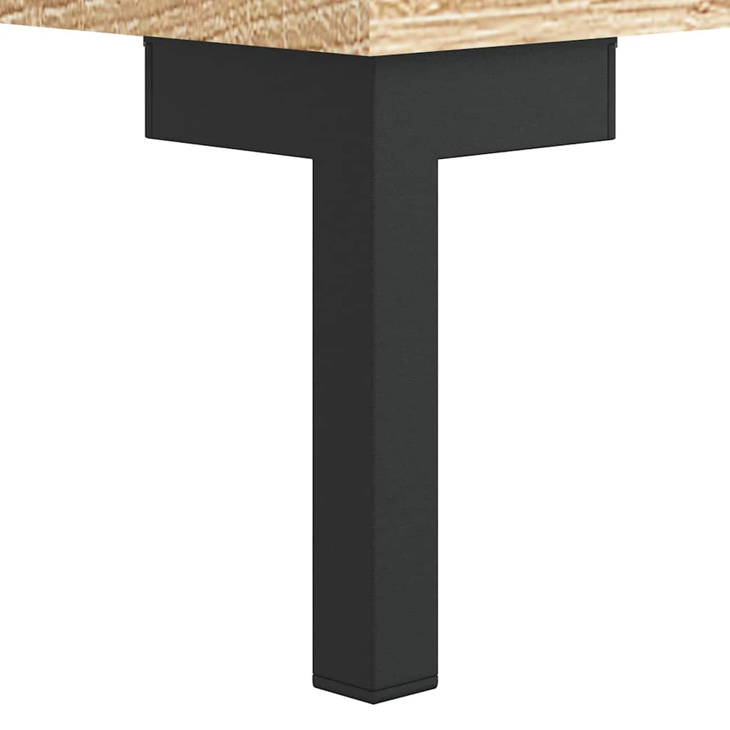 sengeborde 2 stk. 40x35x47,5 cm konstrueret træ sonoma-eg