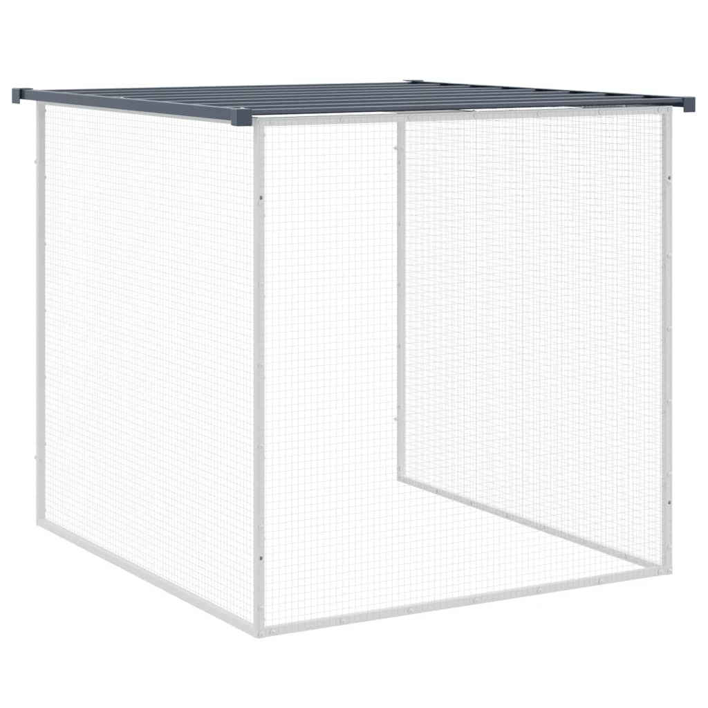 kyllingebur med tag antracit 203x98x90 cm galvaniseret stål