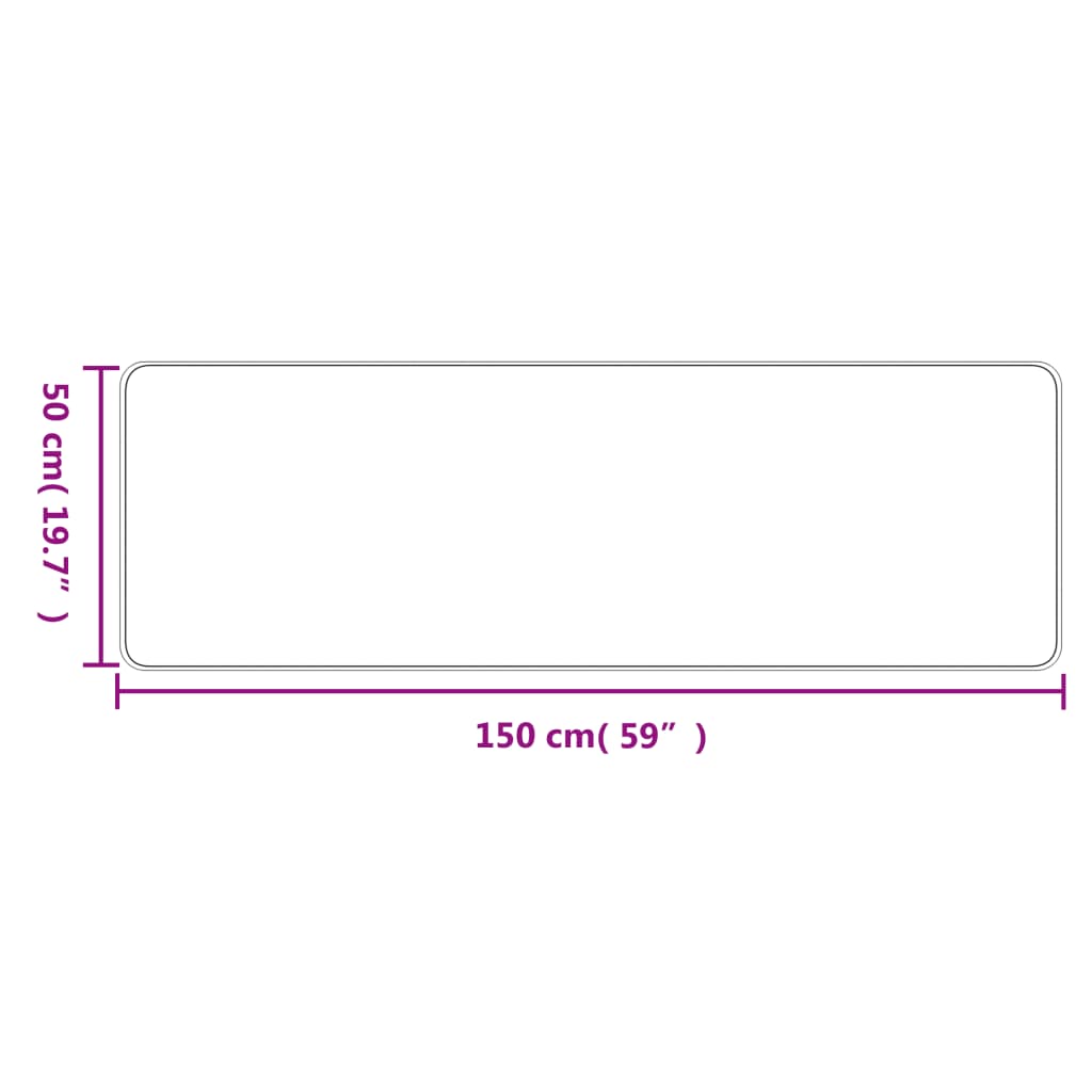 tæppeløber 50x150 cm sisallook platina