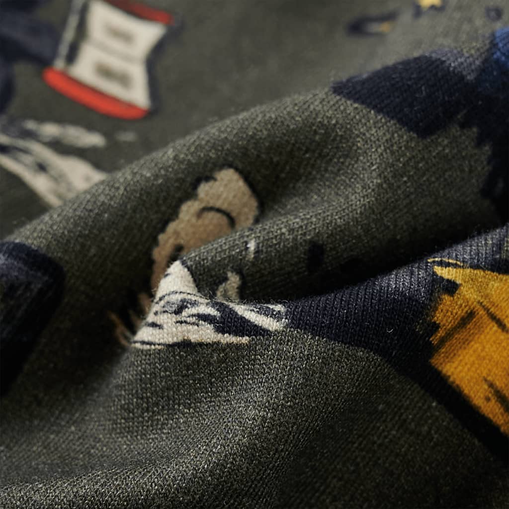Sweatshirt til børn str. 92 kakifarvet