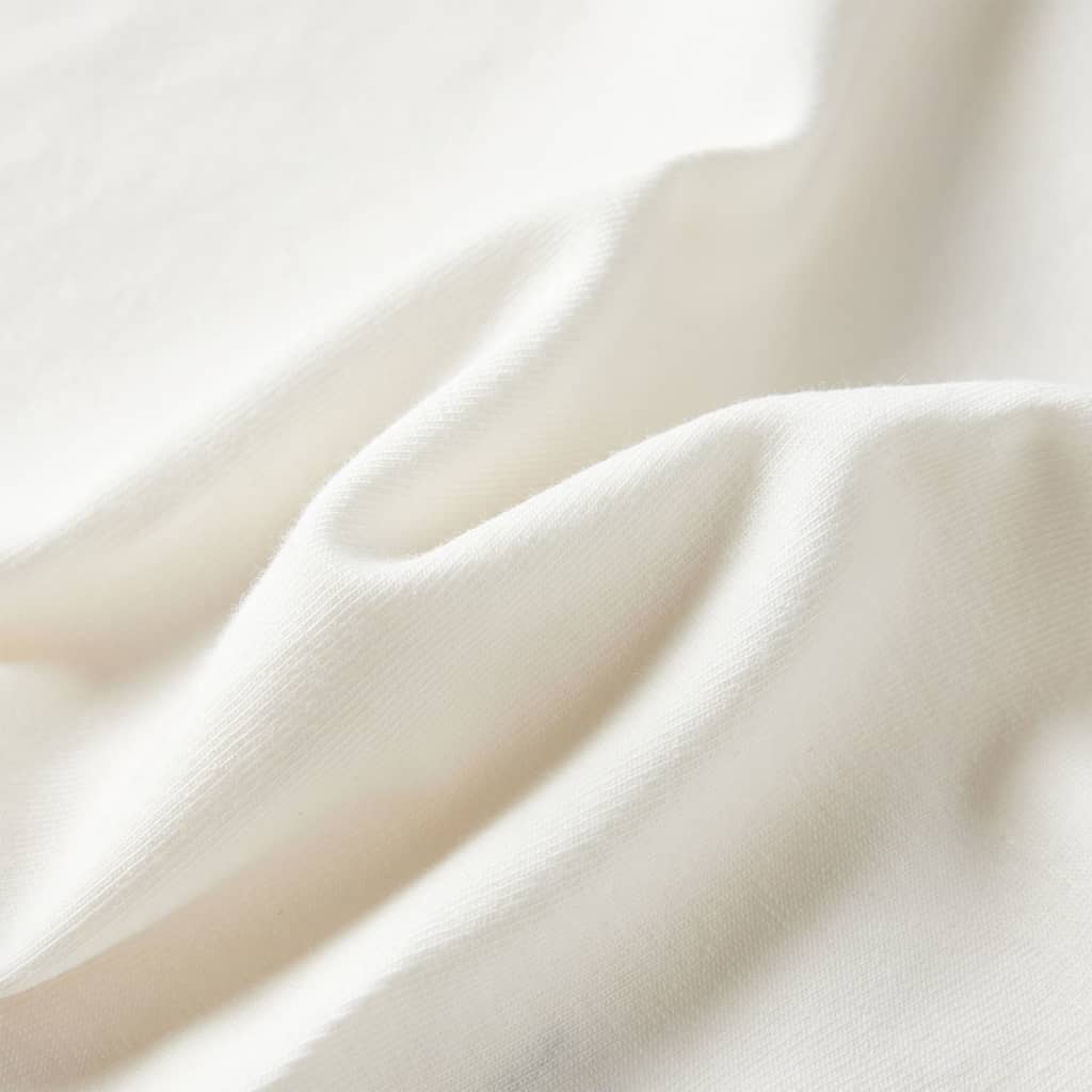 Langærmet T-shirt til børn str. 116 ecrufarvet