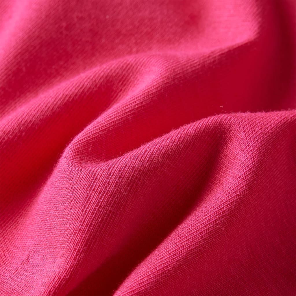 Langærmet T-shirt til børn str. 116 pink