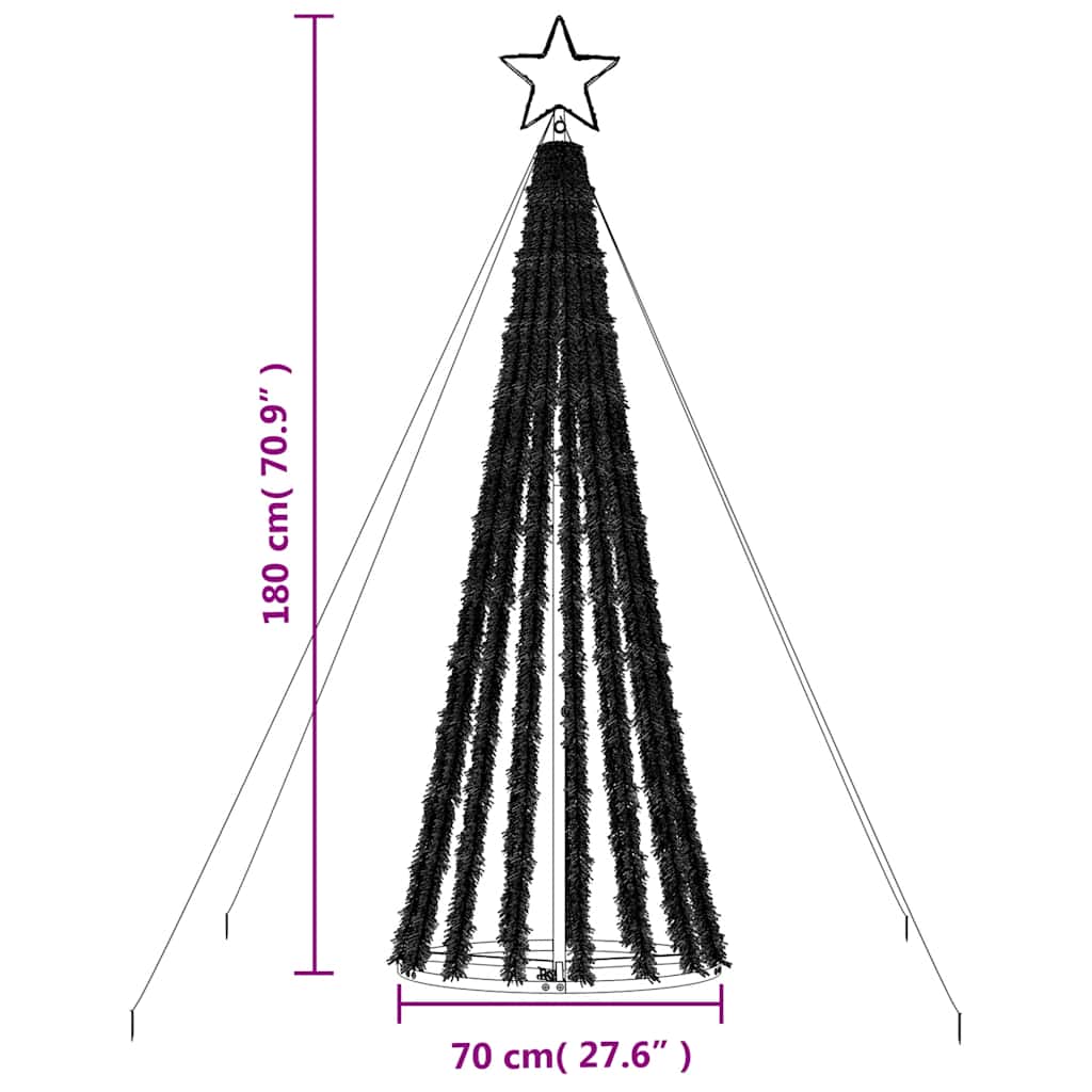 LED-juletræ 275 LED'er 180 cm koldt hvidt lys