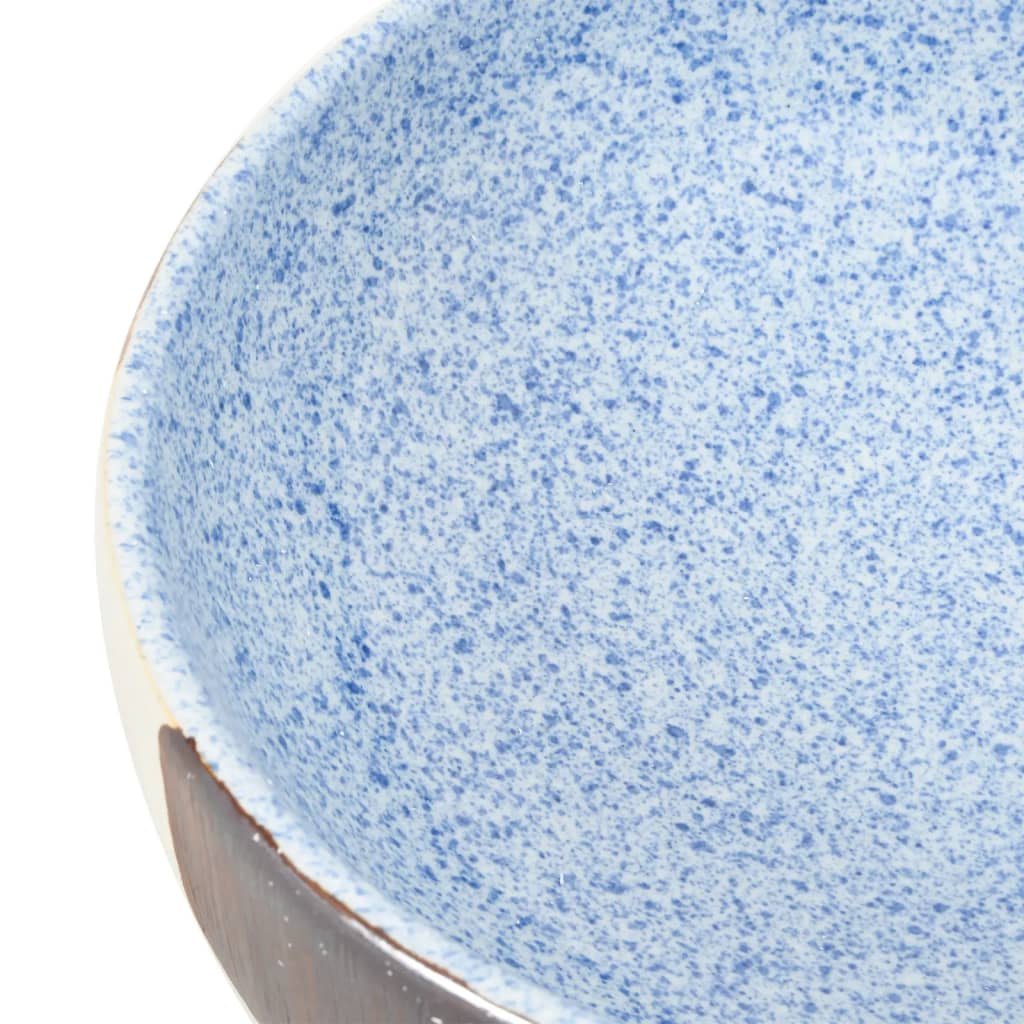 håndvask til bordplade 59x40x14 cm oval keramik flerfarvet