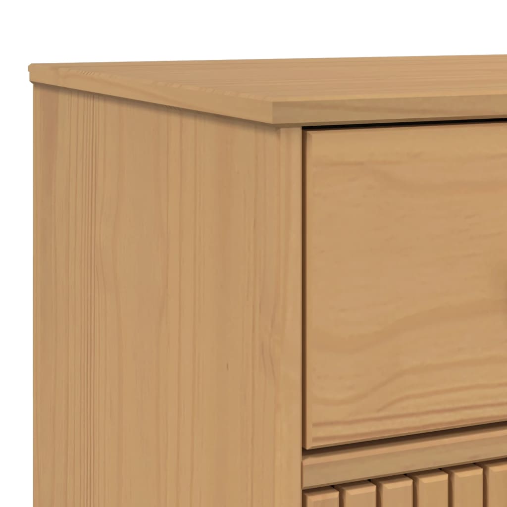 skænk OLDEN 114x43x73,5 cm massivt fyrretræ brun