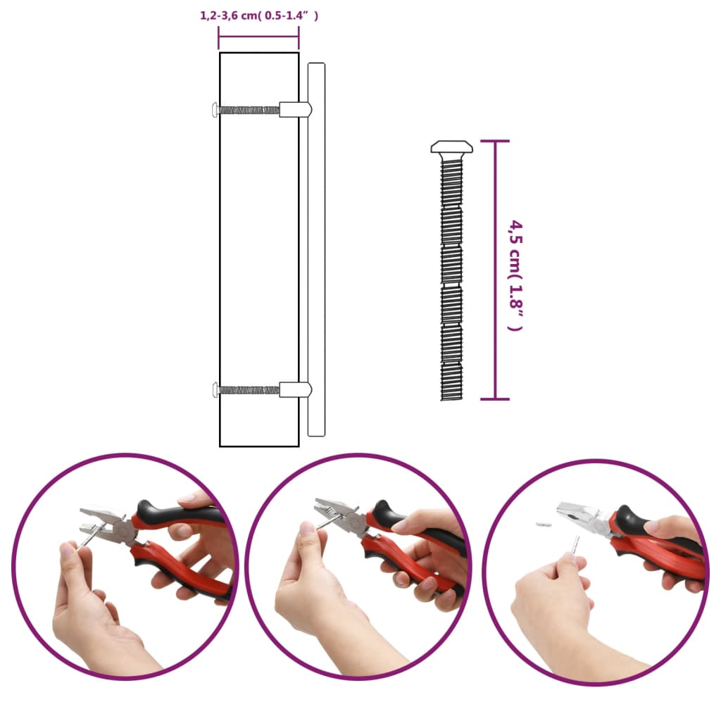 skabshåndtag 20 stk. 192 mm rustfrit stål bronzefarvet