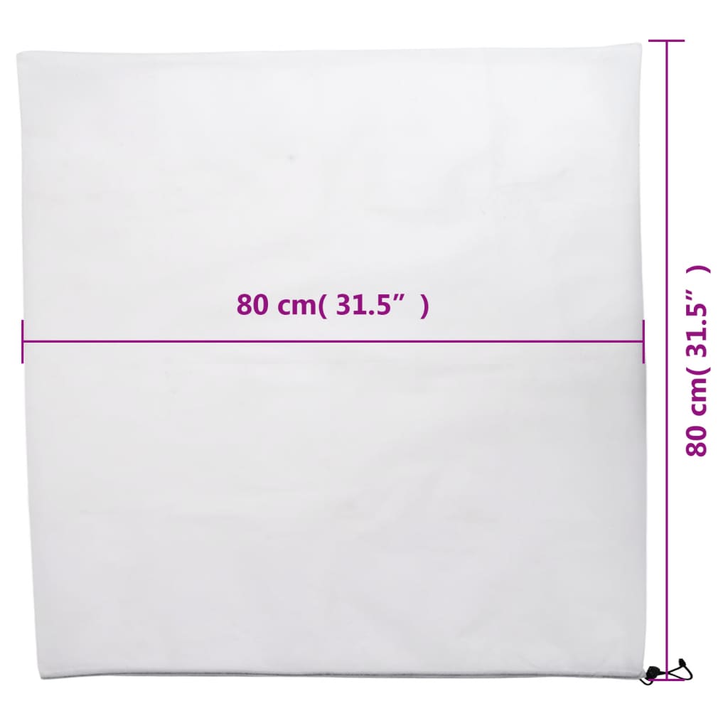 plantebeskyttelse med snore 4 stk. 70 g/m² 0,8x0,8 m