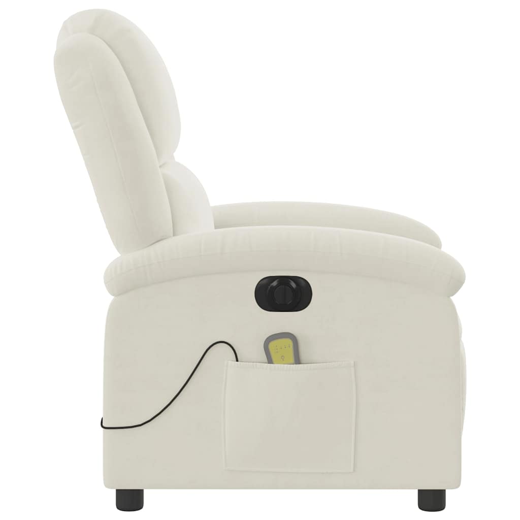 massagestol velour cremefarvet