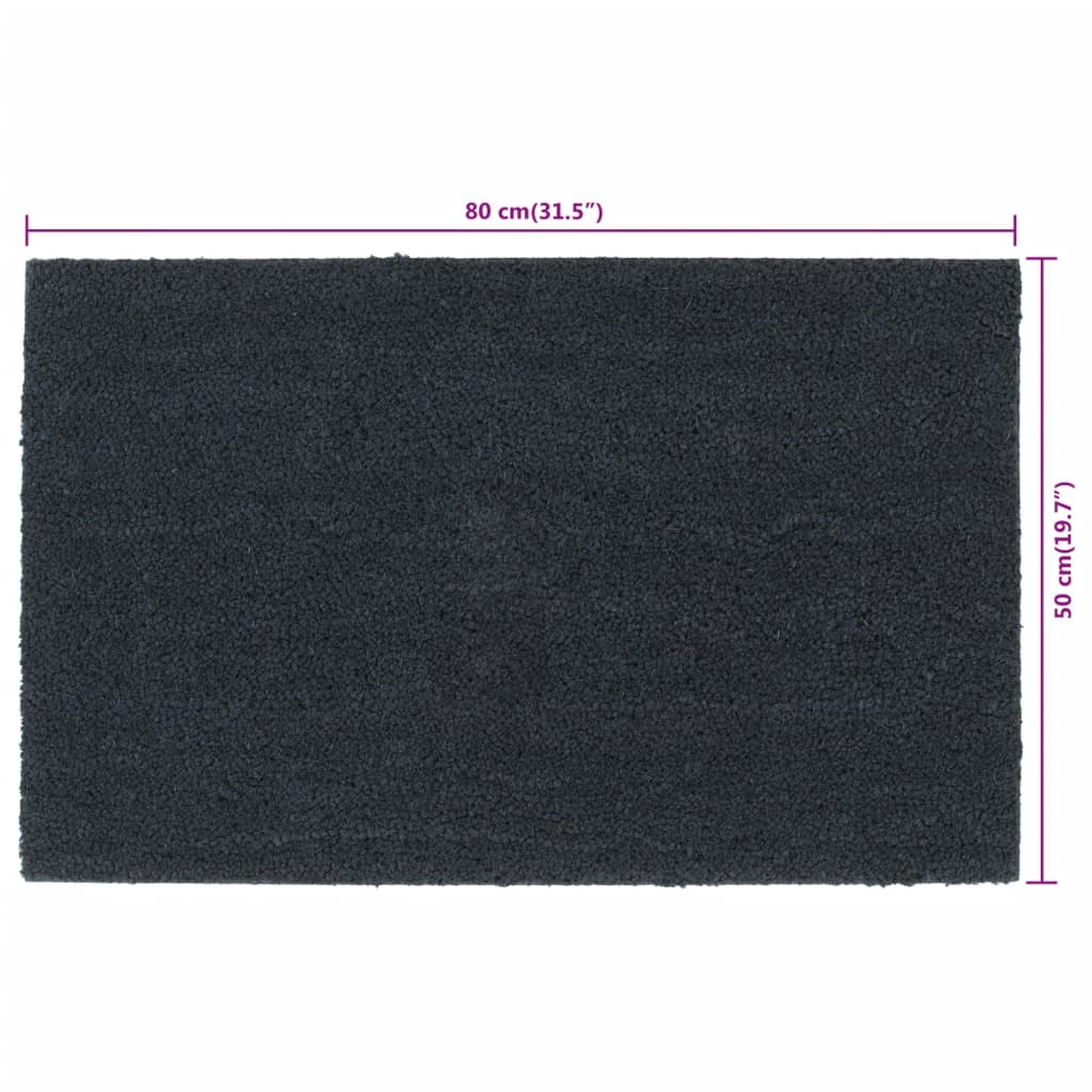 dørmåtte 50x80 cm tuftet coir mørkegrå