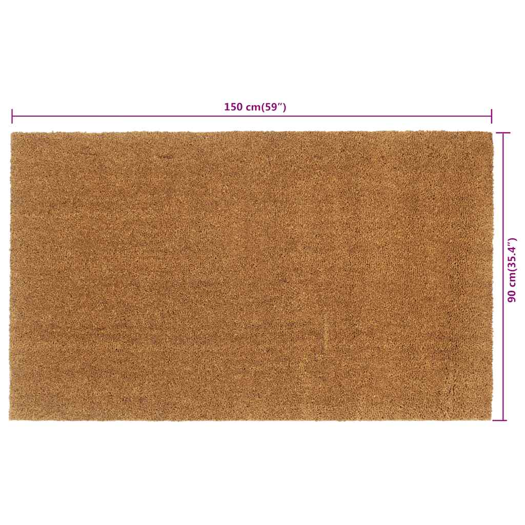 dørmåtte 90x150 cm tuftet coir naturfarvet