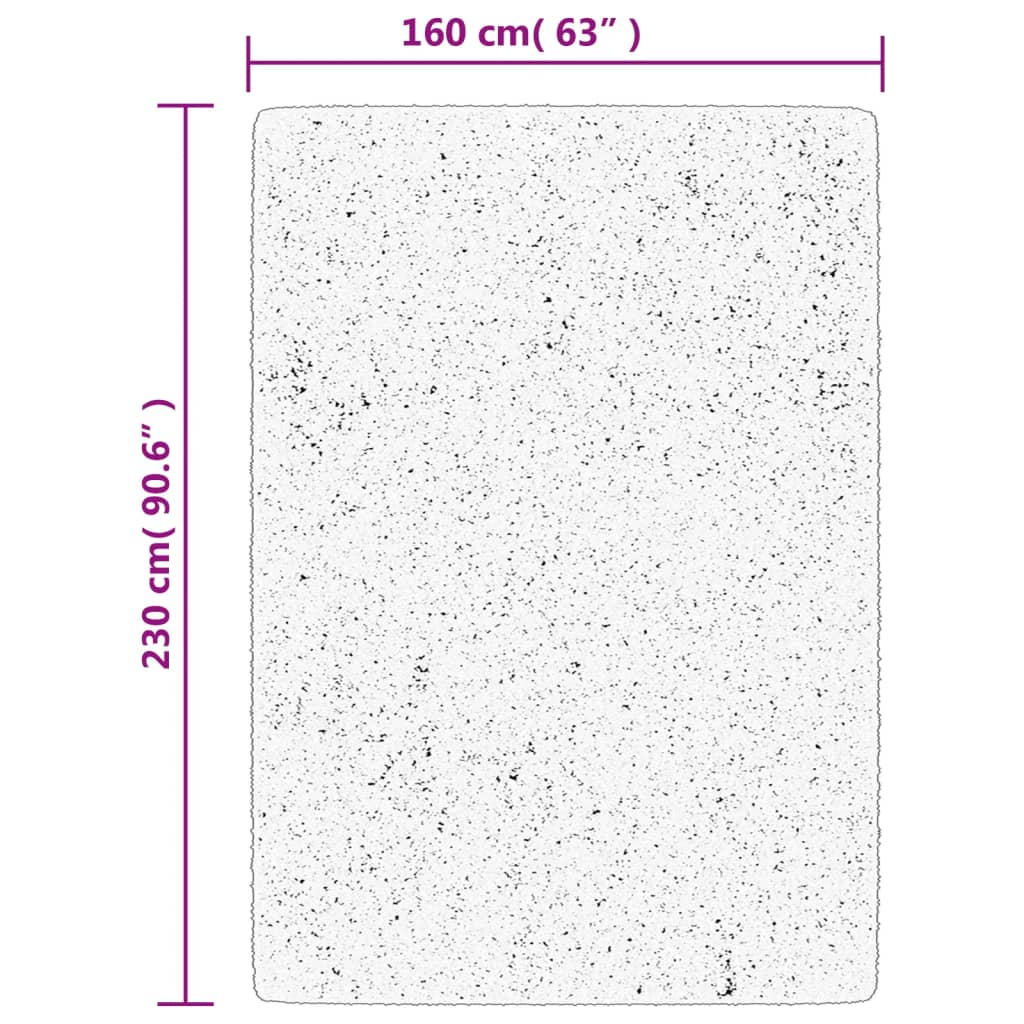 gulvtæppe OVIEDO 160x230 cm kort luv beige