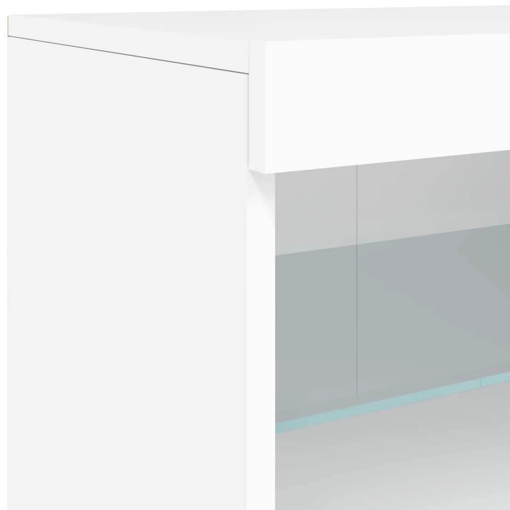 skænk med LED-lys 41x37x67 cm hvid