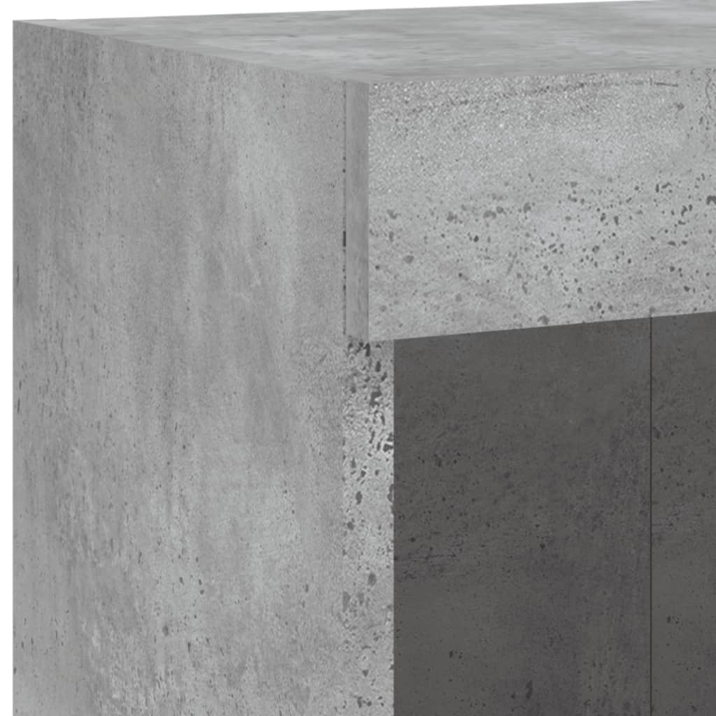 tv-borde 2 stk. med LED-lys 100x30x30 cm betongrå