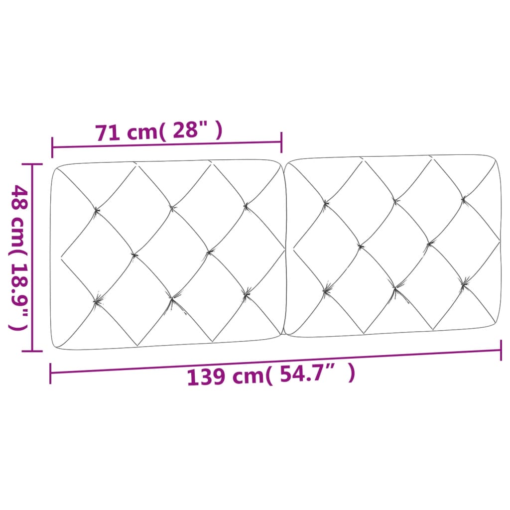 gavlpude 137 cm velour mørkegrå