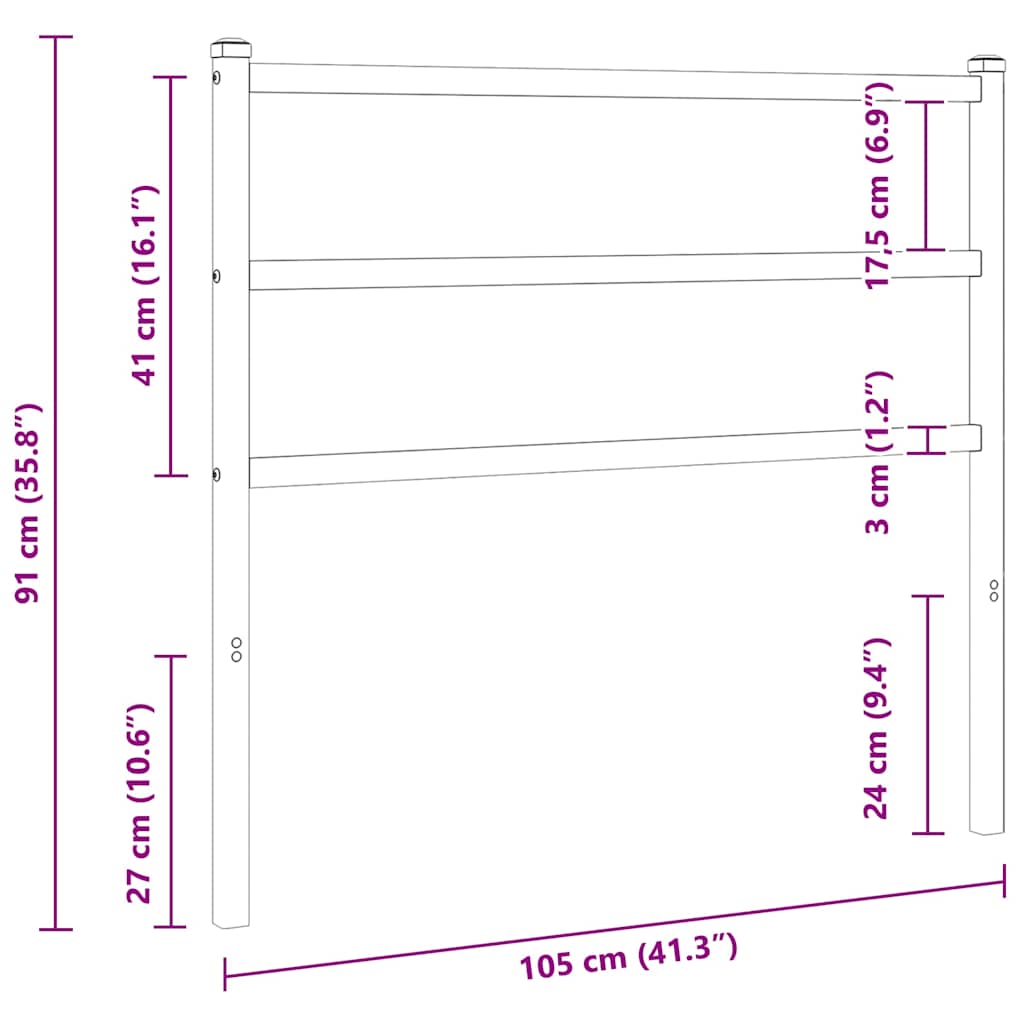 udskiftningsgavl 100 cm metal hvid