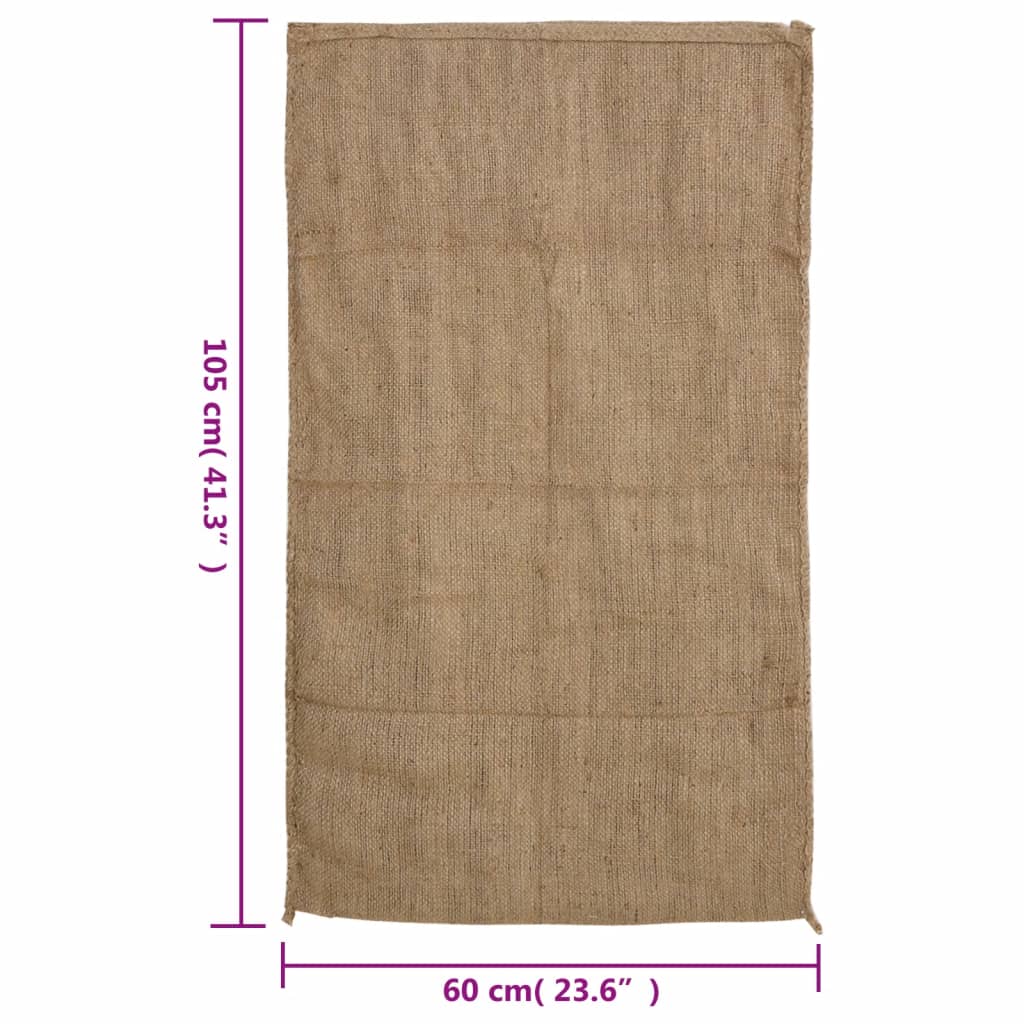 jutesække 10 stk. 60x105 cm 100 % jute 340 g/m2