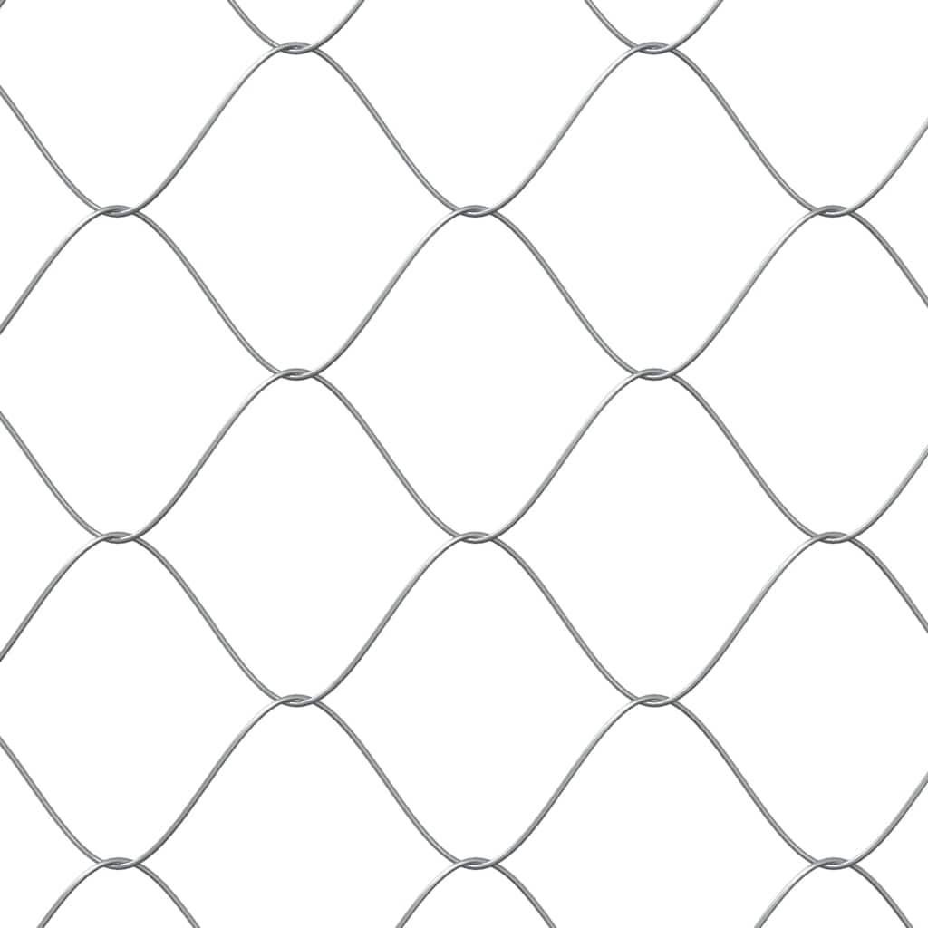 hundegård med låge 2x2x1,5 m galvaniseret stål grå