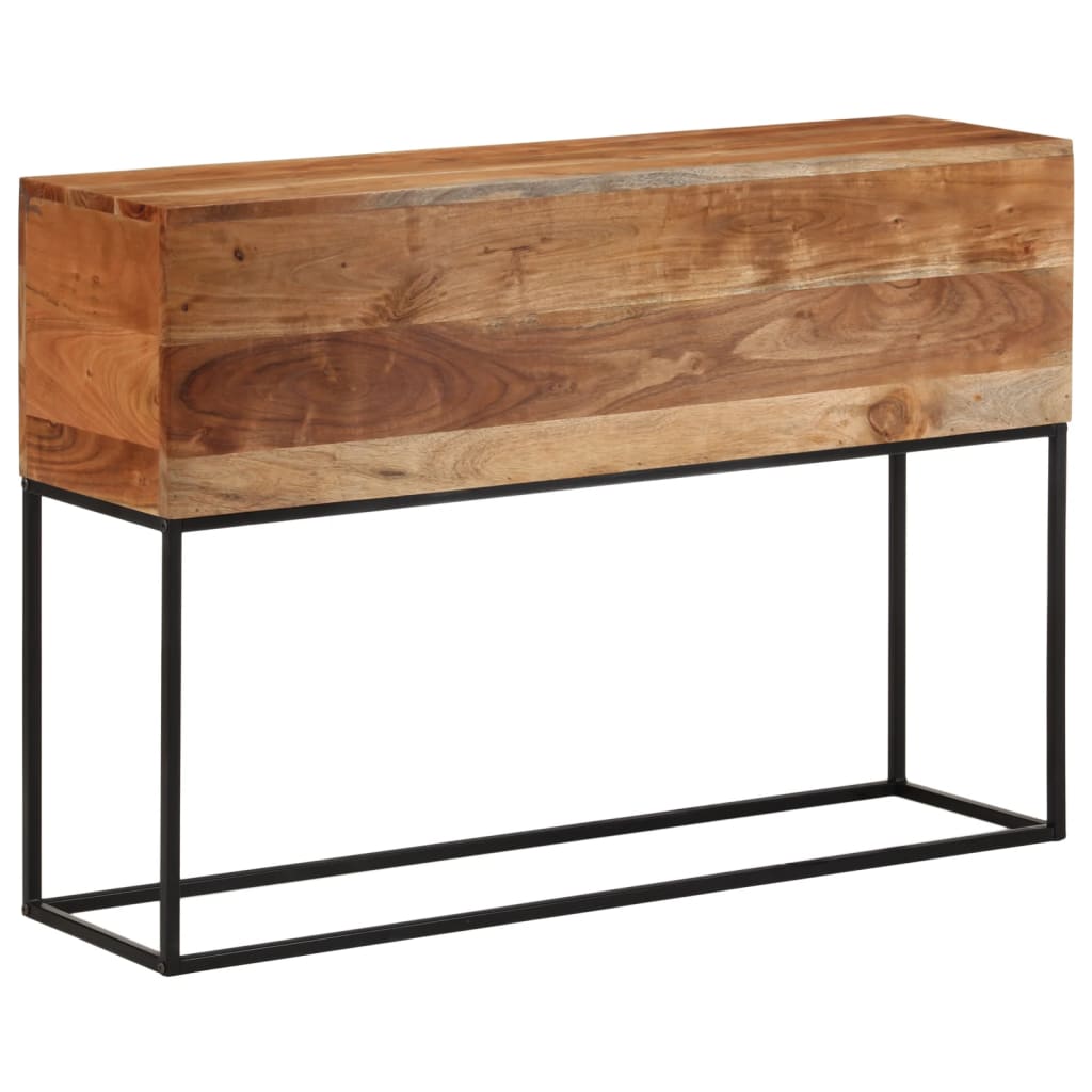 konsolbord 110x30x75 cm massivt akacietræ og jern