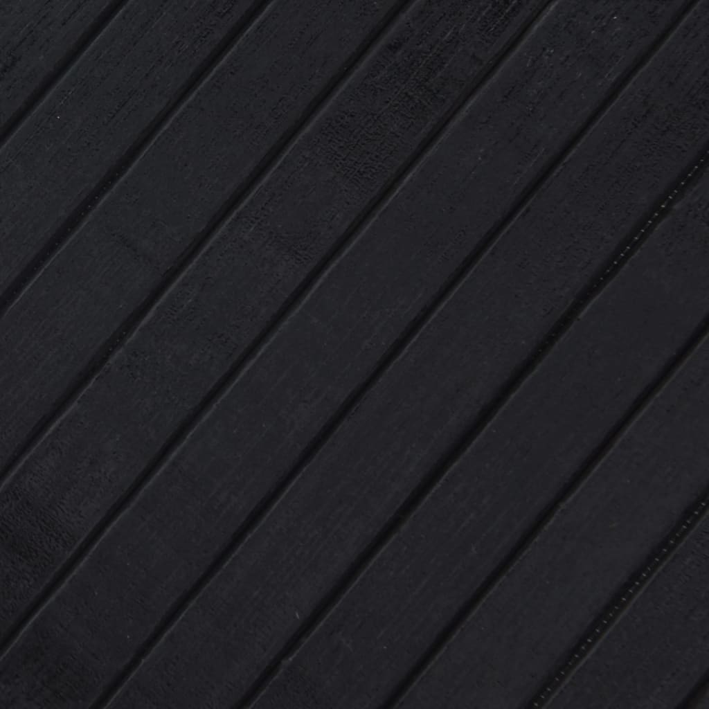 gulvtæppe 60x400 cm rektangulær bambus sort
