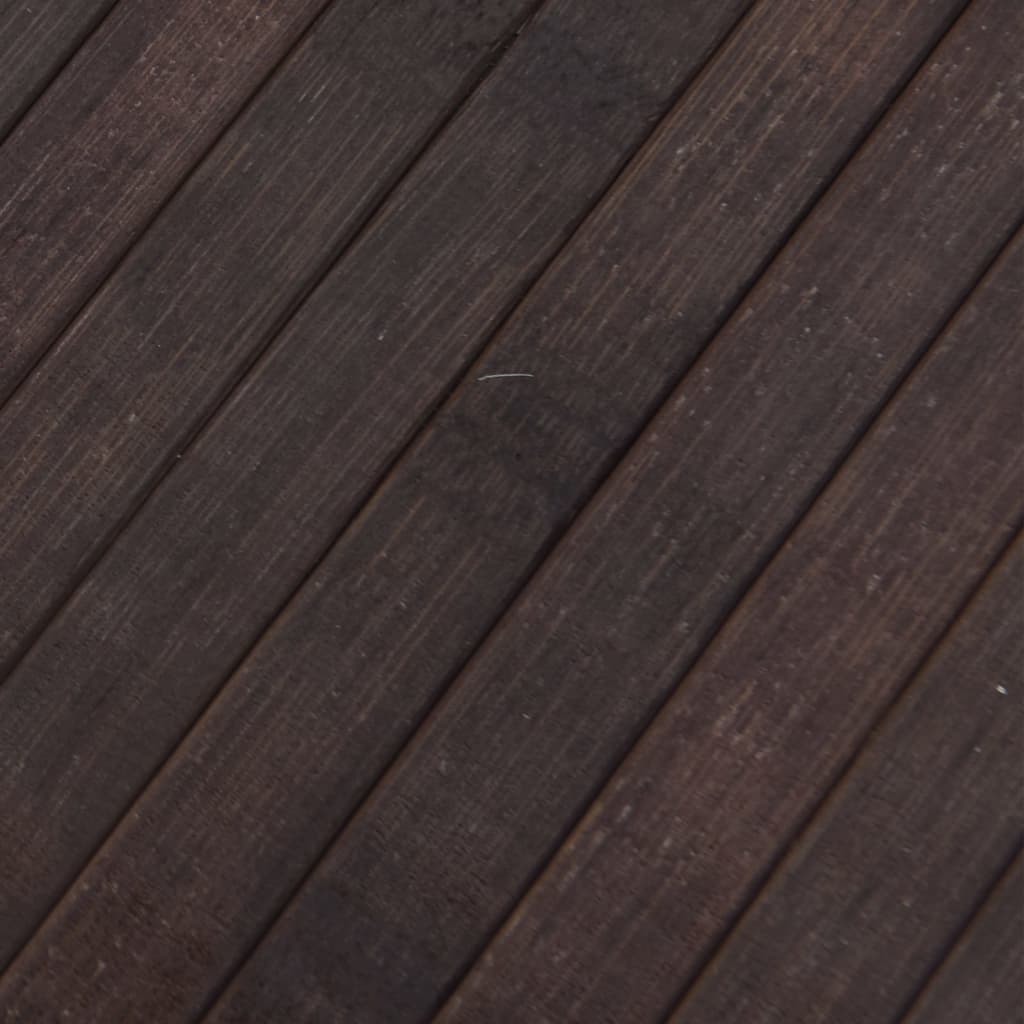 gulvtæppe 70x100 cm rektangulær bambus mørkebrun