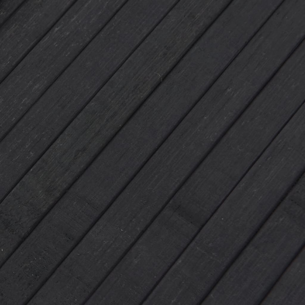 gulvtæppe 80x300 cm rektangulær bambus grå
